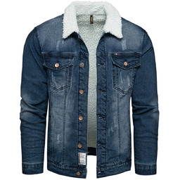 Kurtka męska jeansowa sherpa Recea