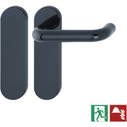 Paris - Komplet klamek ppoż na krótkim szyldzie