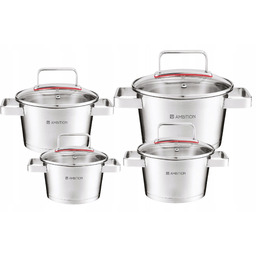 Zestaw Garnków Z Pokrywką Stalowy Ambition Selection 24cm