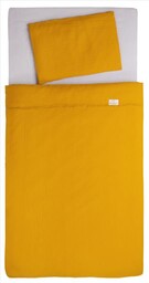 BabyMatex Pościel muślinowa 100x135 Muslin żółta z ochraniaczem
