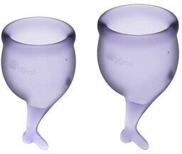 Kubeczki Menstruacyjne Feel Secure Menstrual Cup Set Fioletowy