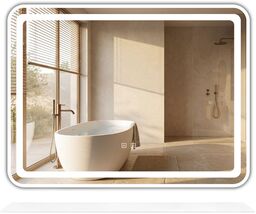 Lustro ścienne LED z półką 80x60cm L-8060
