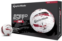 Piłki golfowe TAYLOR MADE SpeedSoft (biało-czerwone, 12 szt.)