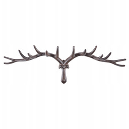 Duży wieszak żeliwny Poroże Jelenia rogi, 14-haczyków 65x20cm