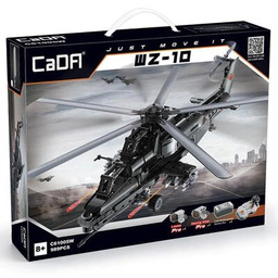 CADA Klocki plastikowe Just Move It Śmigłowiec Wojskowy