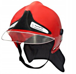 HEŁM STRAŻACKI KASK CZERWONY DASZEK