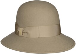 Kapelusz Cloche Merino Wool by Borsalino, jasnobeżowy, One