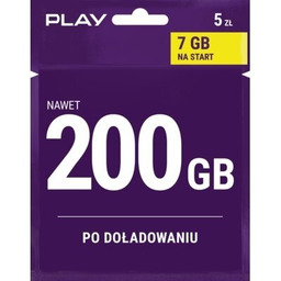 PLAY Pakiet startowy Internet na kartę 5zł