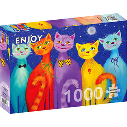 Puzzle, Uśmiechnięte koty, 1000 el.