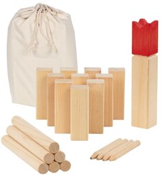 Drewniany Kubb w bawełnianej torbie 56324- Goki, zabawy