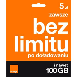 ORANGE Pakiet startowy Free bez limitu 5zł
