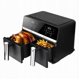 Frytkownica Beztłuszczowa Podwójna Air Fryer 9L 2200W Dwukomorowa