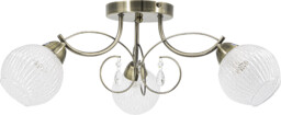 Elem Klasyczna lampa sufitowa 8964/3 21QG kryształki mosiądz