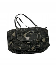 Elegancka czarna torebka damska uchwyty COACH