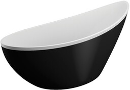POLIMAT 00257 Wanna wolnostojąca 180x80 ZOE CZARNA (wanna+obudowa)