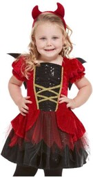 Strój halloween Diabełek diabeł Rogi czerwony 3-4l