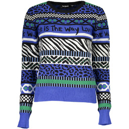 NIEBIESKI SWETER DESIGUAL DAMSKI