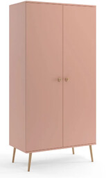 Edinos Różowa szafa skandynawska z drążkiem B3-B70