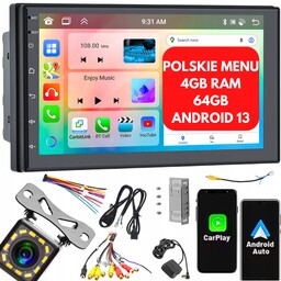Radio Samochodowe 2 Din 4GB/64GB Android Auto Carplay