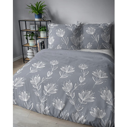 Pościel Flanela 220x200 100% Bawełna Detexpol 4946B Kwiaty