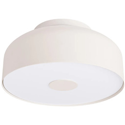 Lumes Beżowy plafon sufitowy z metalowym okrągłym kloszem