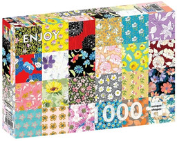 Puzzle 1000el Kwiecisty patchwork - Enjoy