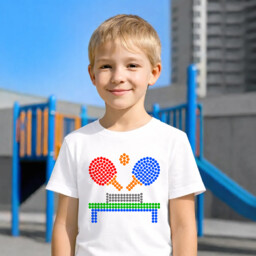 Tenis stołowy z kropek - dzień kropki -