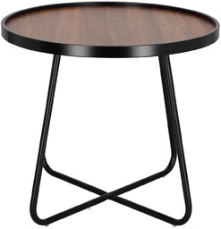 Stolik Tamsai 60cm orzech/ czarny