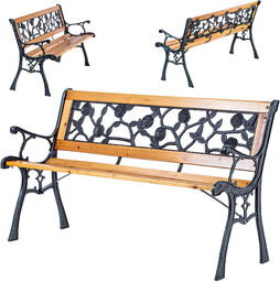 Ławka ogrodowa Sables drewniana 122x53x73cm