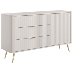 Komoda LANTE 1D3S 138cm Beżowy Złote nogi
