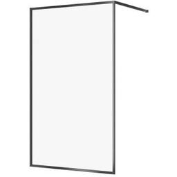CERSANIT Kabina prysznicowa WALK-IN LARGA czarna 120x200 szkło