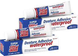 Zestaw Fittydent Super, wodoodporny klej do protez, 2