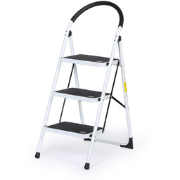 Składane schodki stalowe, 700 mm, 3 stopnie