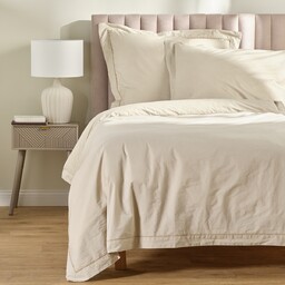 Jednokolorowa pościel z perkalu z lamówką Perlamo 160x200