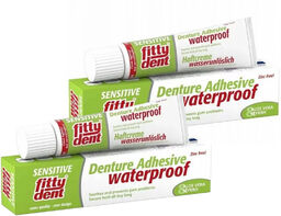 Zestaw Fittydent Sensitive, wodoodporny klej do protez, 2