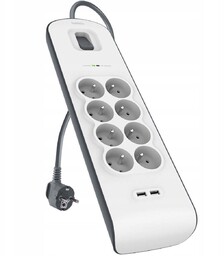Belkin Listwa antyprzepięciowa do 900J, 8x Ac Eu,
