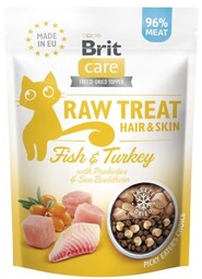 BRIT Care Raw Treat Hair Skin Cat liofilizowany