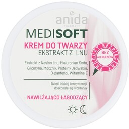 Medisoft nawilżająco-łagodzący krem do twarzy ekstrakt z lnu