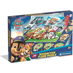 Clementoni Puzzle podłogowe z quizami - Psi Patrol