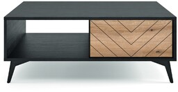 Stolik kawowy Fargo prostokątny loftowy z szufladą