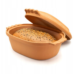 Garnek rzymski gliniany z pokrywą owalny 6L