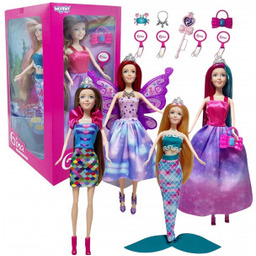 Zestaw 4 Magicznych Księżniczek Box Lalek 4w1