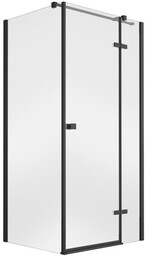 Czarna prostokątna kabina prysznicowa 100x90 prawa Pixa Black