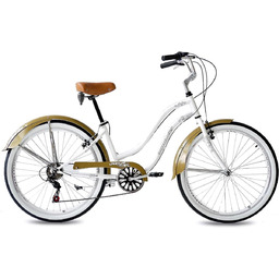 Rower Miejski Damski 26 Beach Cruiser Odblaski Dzwonek