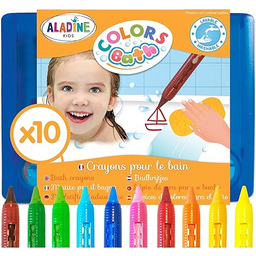 Aladine 3042032-10 pisaków do malowania wanny, zmywalne kredki