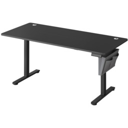 Biurko z elektryczną regulacją wysokości 70x160x120cm, czarno-szare