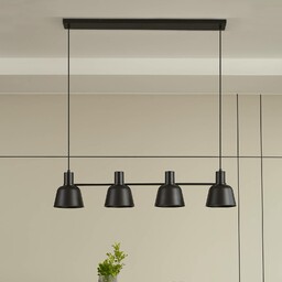 Lampa wisząca designerska Servan Lucande, możliwość ściemniania, czarny,