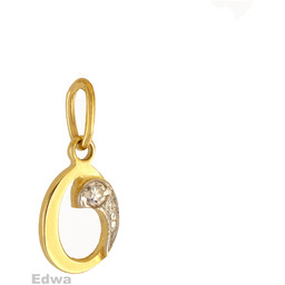 Zawieszka złota literka O pr.585