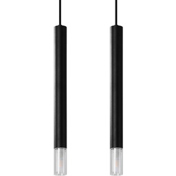 Sollux Czarna lampa wisząca SL.0961 minimalistyczne tuby