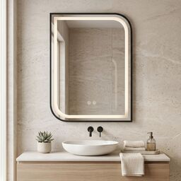 Lustro ścienne LED ZONE 70X50 Czarne